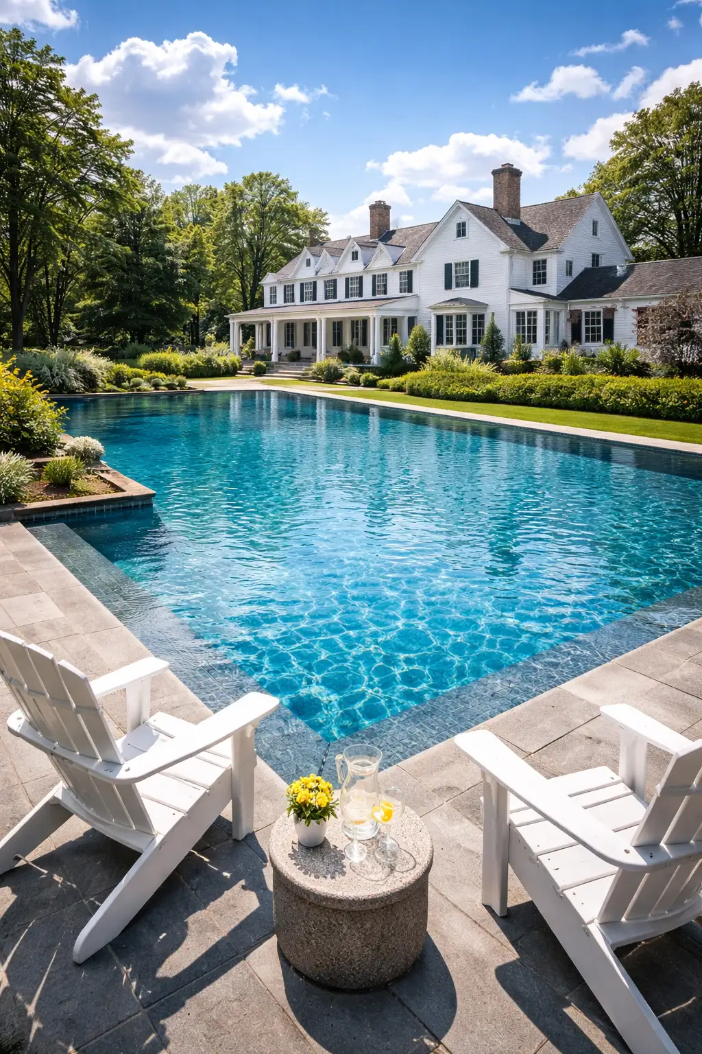 Custom gunite pool by Gedney Pools serving Irvington, NY