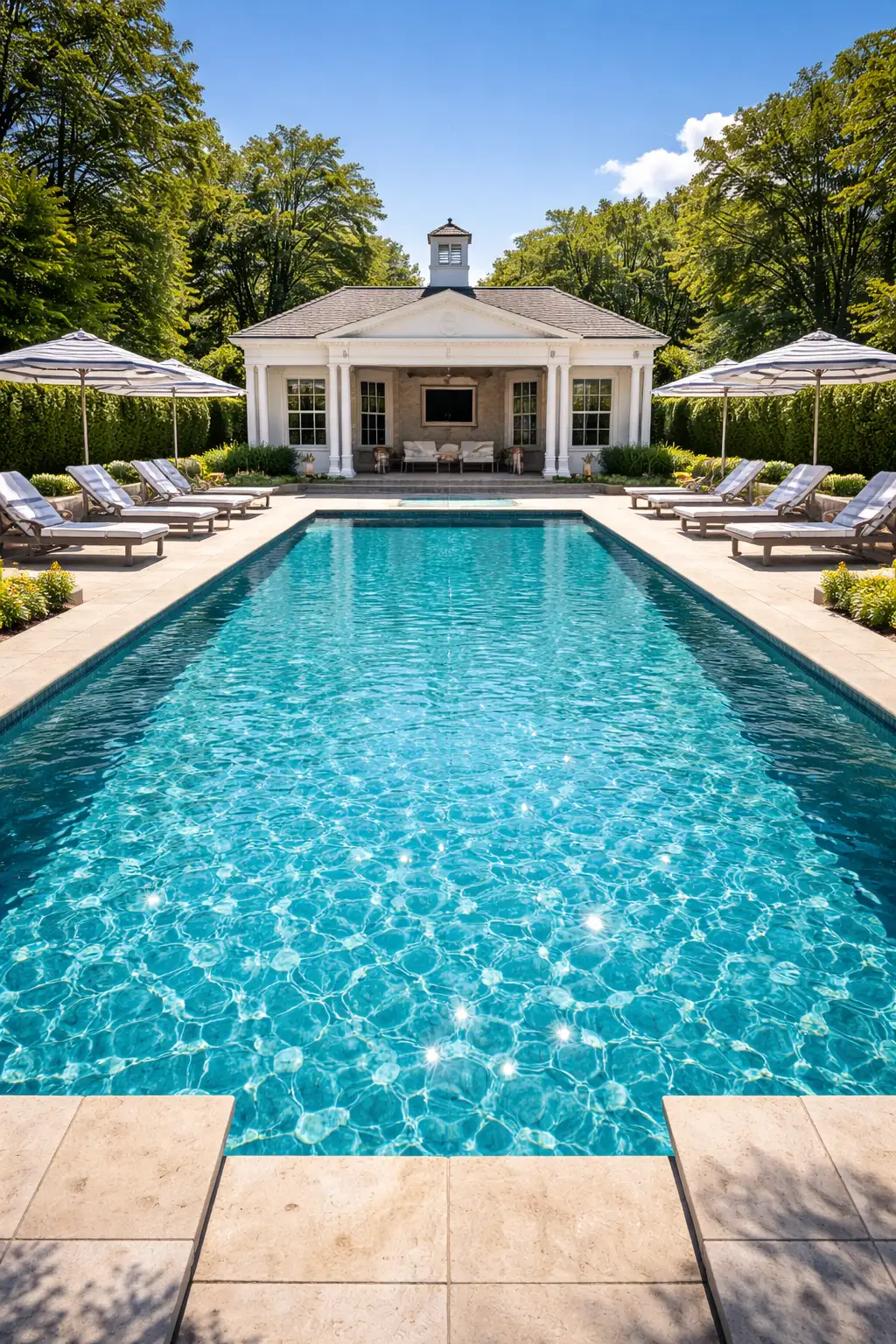 Custom gunite pool by Gedney Pools serving Katonah, NY