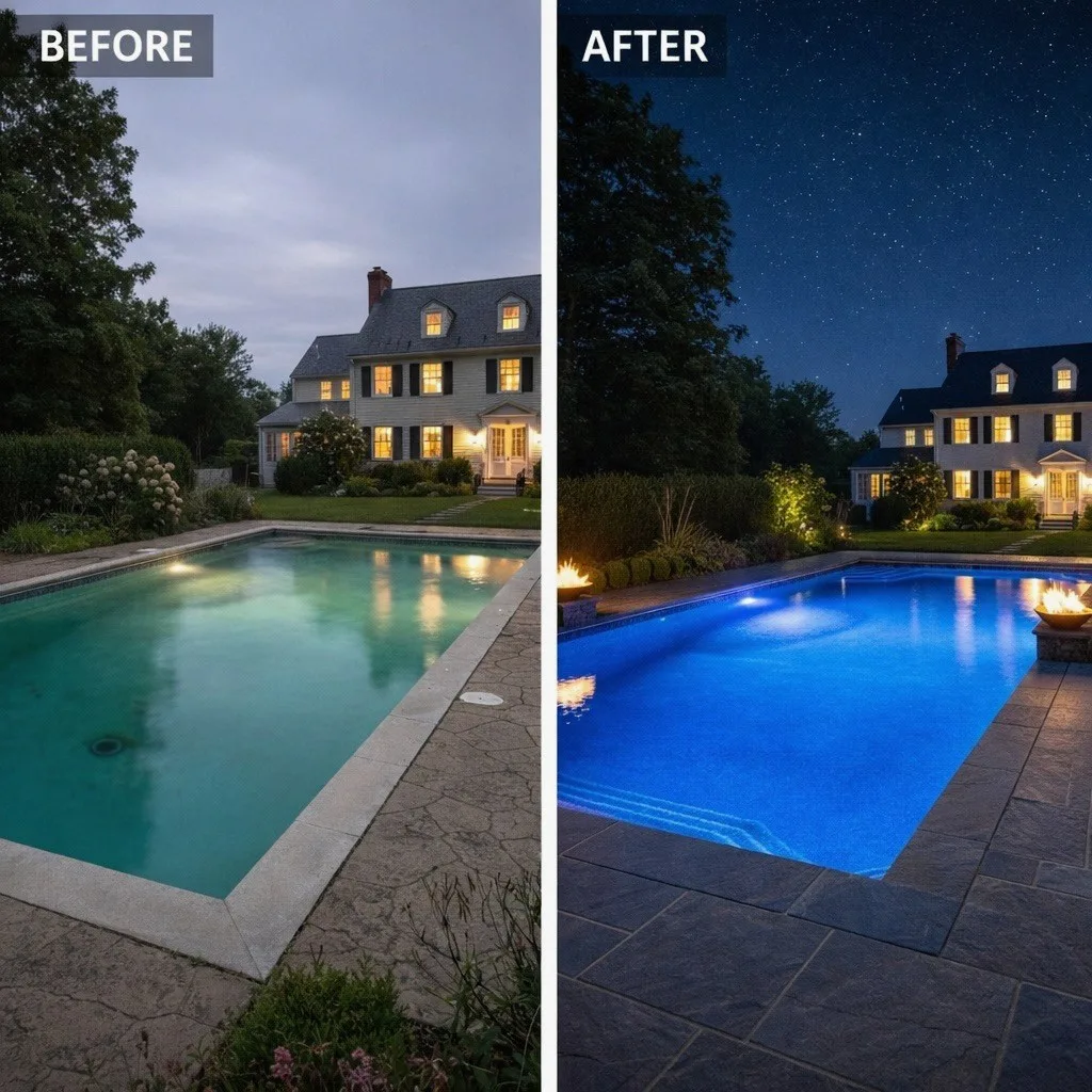 Custom gunite pool by Gedney Pools serving Sleepy Hollow, NY